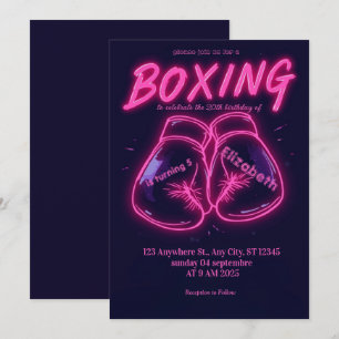 sport boxning födelsedagsinbjudan inbjudningar