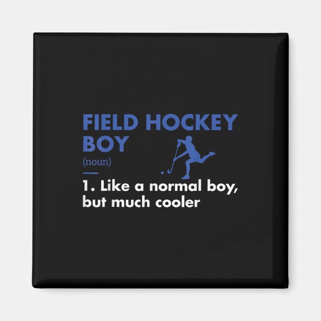 Sport Boy Definition Landhockey  Magnet (Framsidan)