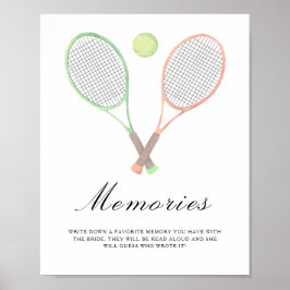 sport bröllopsdusch - minnen med bruden poster