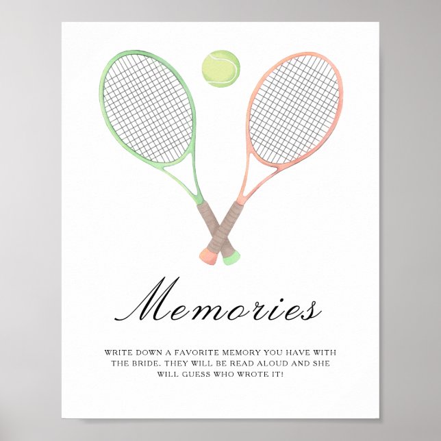 sport bröllopsdusch - minnen med bruden poster (Framsidan)