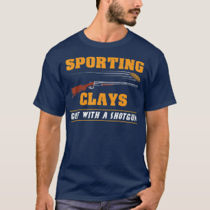 Sport Clays Golf med Pistol Clay Sh T Shirt
