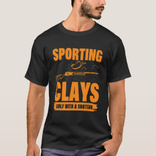 Sport Clays Golf med Pistol-måltagning T Shirt
