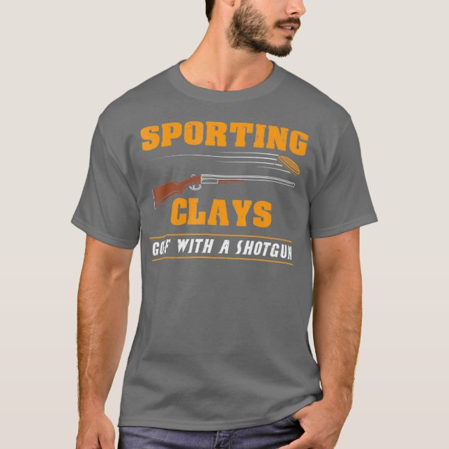 Sport Clays - Golf with A Pistol - Clay T Shirt (Framsida)