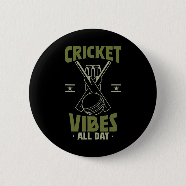 Sport Cricketspelare Cricketstämning  Knapp (Framsida)