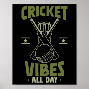 Sport Cricketspelare Cricketstämning Poster