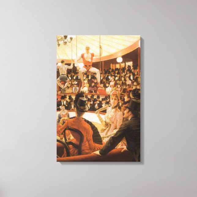 Sport Dam (alias Circus Älskare) av James Tissot Canvastryck (Framsida)