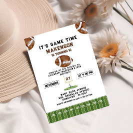 Sport Football  Second Birthday 10th year Down Inbjudningar