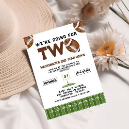 Sport Football  Second Birthday 2nd year Down Inbjudningar