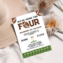 Sport Football  Second Birthday 4th year Down Inbjudningar