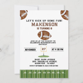 Sport Football  Second Birthday 8th year Down Inbjudningar