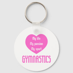 Sport för gymnastiklivpassion nyckelring