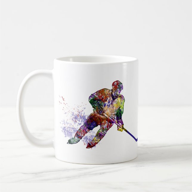 Sport Hockey Player färglös Kaffemugg (Vänster)