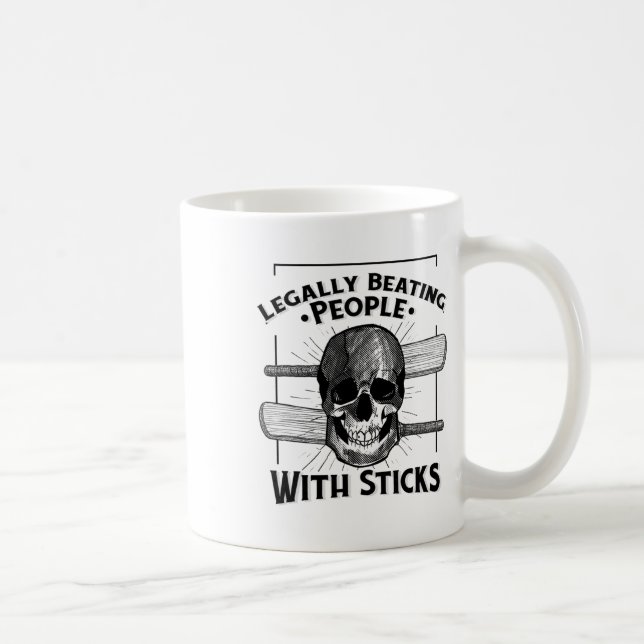 Sport Humor Legally Beating People With Sticks Sku Kaffemugg (Höger)