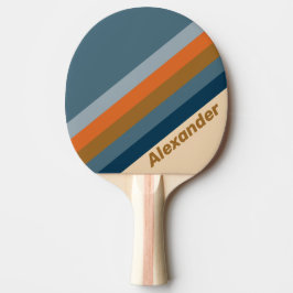 Sport Indigo Horisontella Ränder med Namn Pingisracket