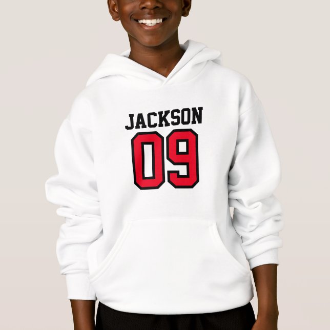 Sport Jersey med Namn, antal eller födelsedag T Shirt (Framsida)