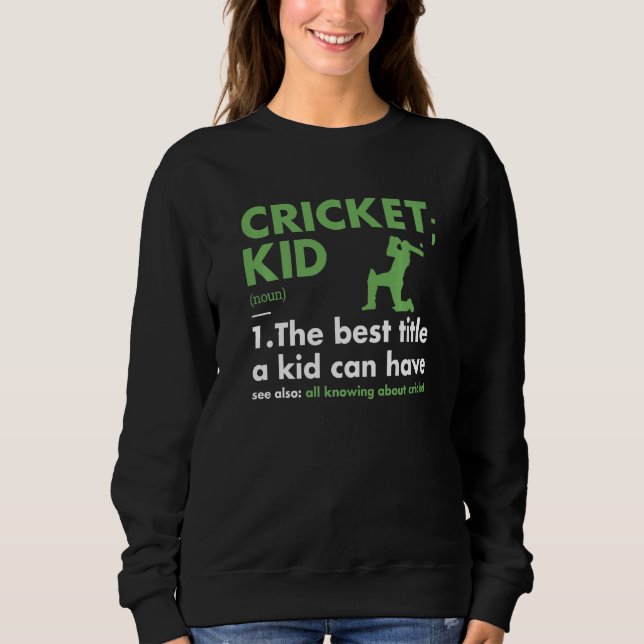 Sport Kid Definition Cricket Premium T Shirt (Framsida)