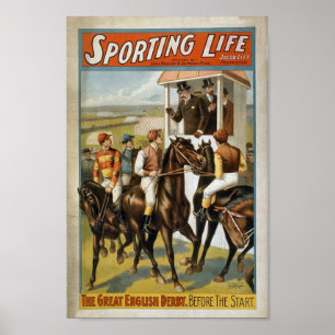 Sport Life Underbar English Derby Vintage Horse Poster