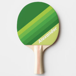 Sport Lily Pad Gröna Ränder med Namn Pingisracket