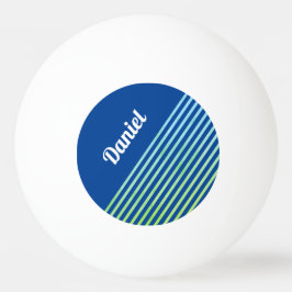 Sport Modern Geometric Blue Rand Namn Pingisboll