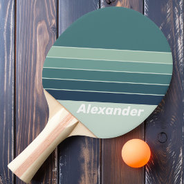 Sport Ocean Grön Nostalgisk Randig med Namn Pingisracket