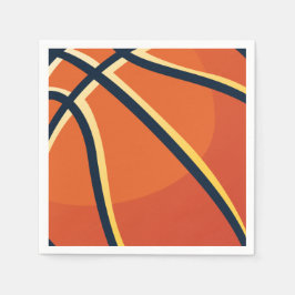 Sport Orange Basketboll Födelsedagsfest Pappersservett