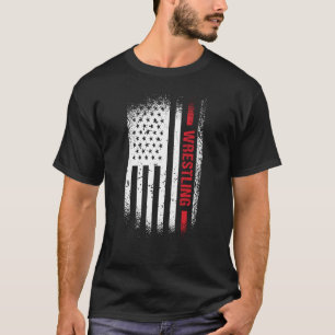 Sport Oss Flagga Brottning T Shirt