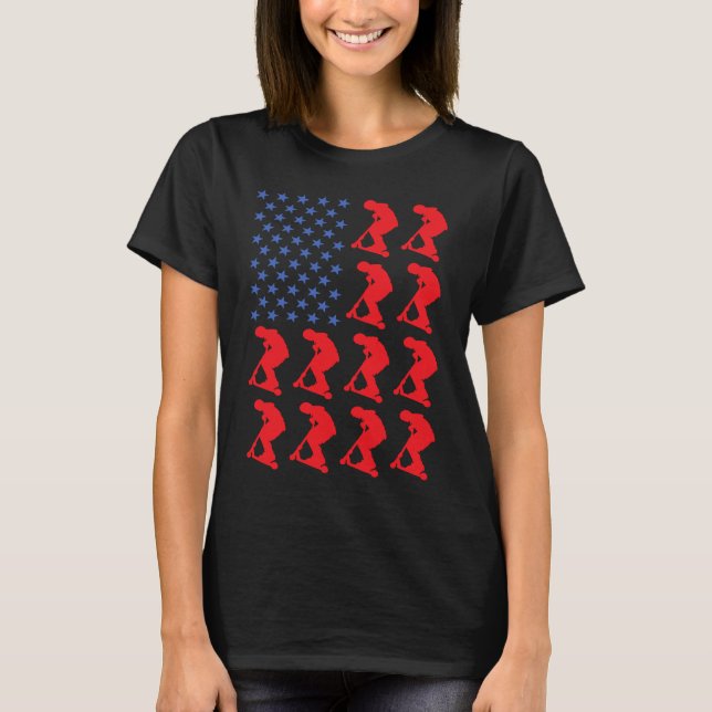 Sport Oss Flagga Scooter  2 T Shirt (Framsida)