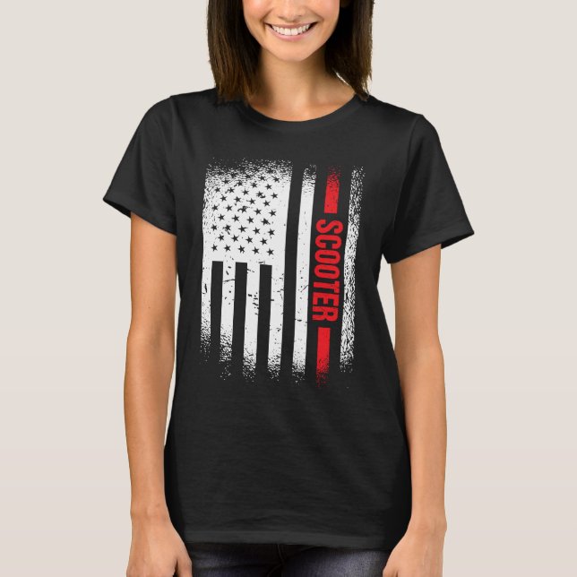 Sport Oss Flagga Sparkcykel  5 T Shirt (Framsida)