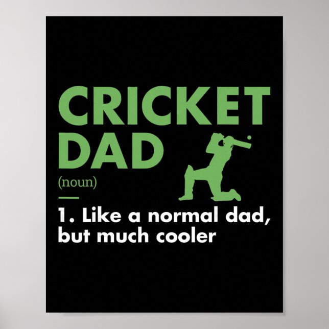 Sport Pappa Definition Cricket Poster (Framsidan)