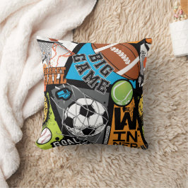 Sport Pattern With Balls Kudde