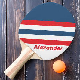 Sport Postman Nostalgiska Ränder med Namn Pingisracket
