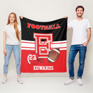 Sport Red Brev E - Fotboll Fleecefilt