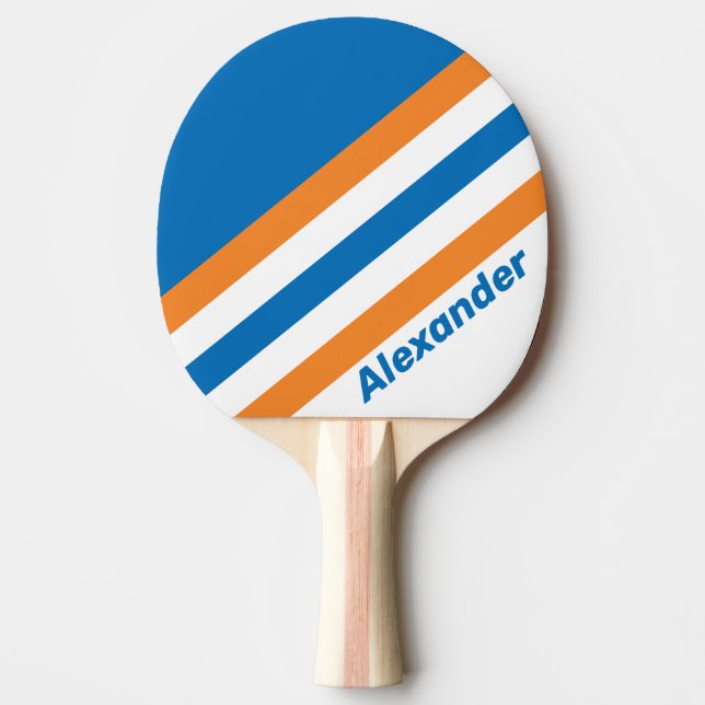 Sport Retro New Amsterdam-ränder med namn Pingisracket (Framsidan)