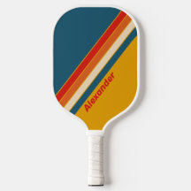Sport Retro Senap Randig med Namn