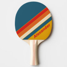 Sport Retro Senap Randig med Namn