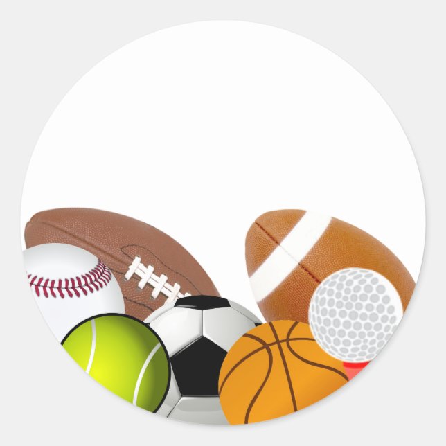 Sport Runt Klistermärke (Framsida)