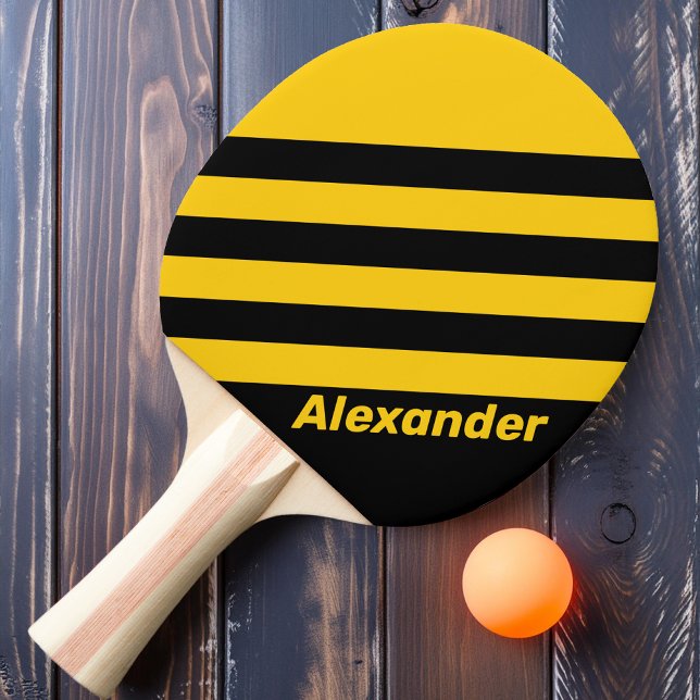 Sport Säkerhet Bina Nostalgiska Ränder med Namn Pingisracket (Skapare uppladdad)
