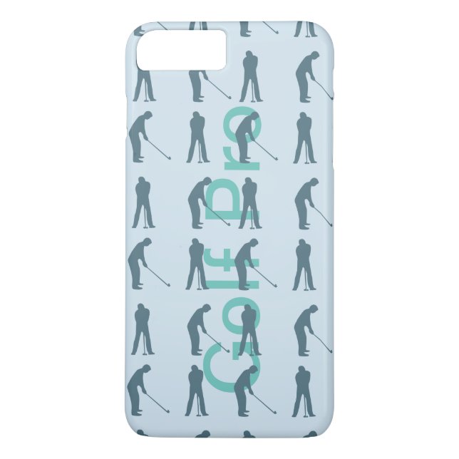 Sport Silhouette teal-grafik - Golf Case-Mate iPhone Skal (Baksida)