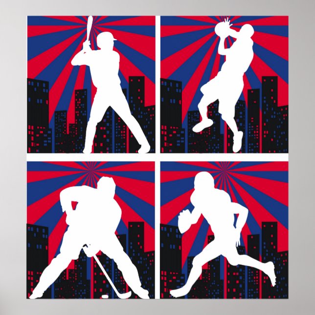 Sport Silhouettes Poster (Framsidan)