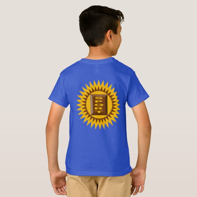 SPORT SOLEIL CHOCOLAT  T-shirt bleu royal DOS (Hel baksida)
