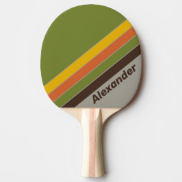 Sport Solnedgång Klöver Randig med Namn Pingisracket
