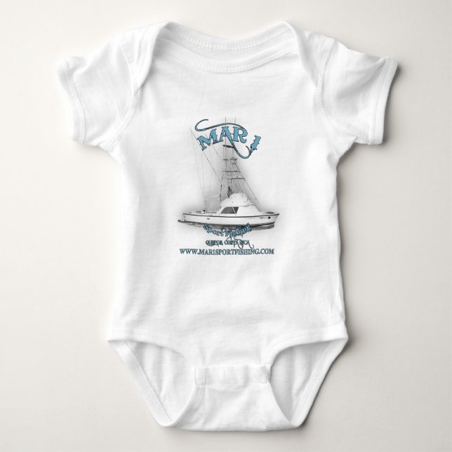 Sport som Mar1 fiskar 31' klassiker Bertram Tee Shirt (Framsida)