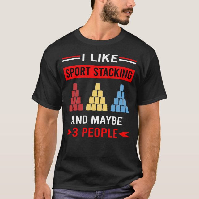 Sport Stacking Cup Stacking Speed Stacking Cups T Shirt (Framsida)