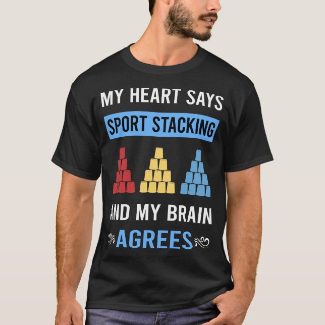 Sport Stacking Cup Stacking Speed Stacking Koppar T Shirt (Framsida)