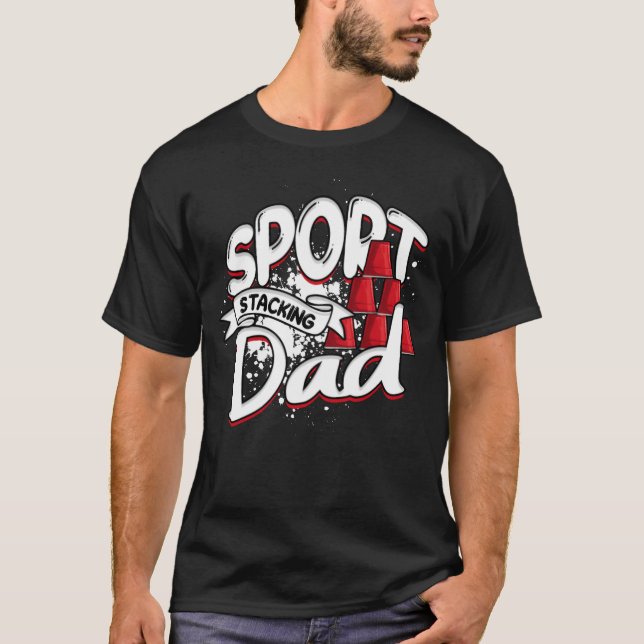 Sport Stacking Dad Speed Stacker Sport Stacking re T Shirt (Framsida)
