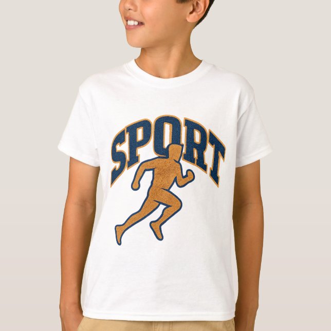 Sport Stil Grafisk T-Shirt (Framsida)