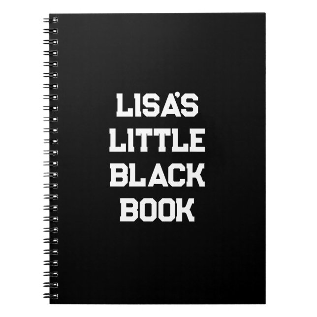 Sport Stil Liten Svart Bok Tom Notebook Anteckningsbok (Framsidan)