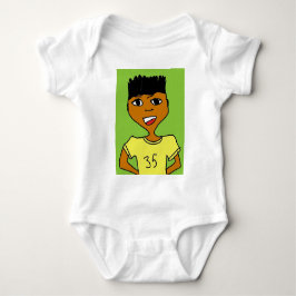 sport svart barn tecknad film t shirt