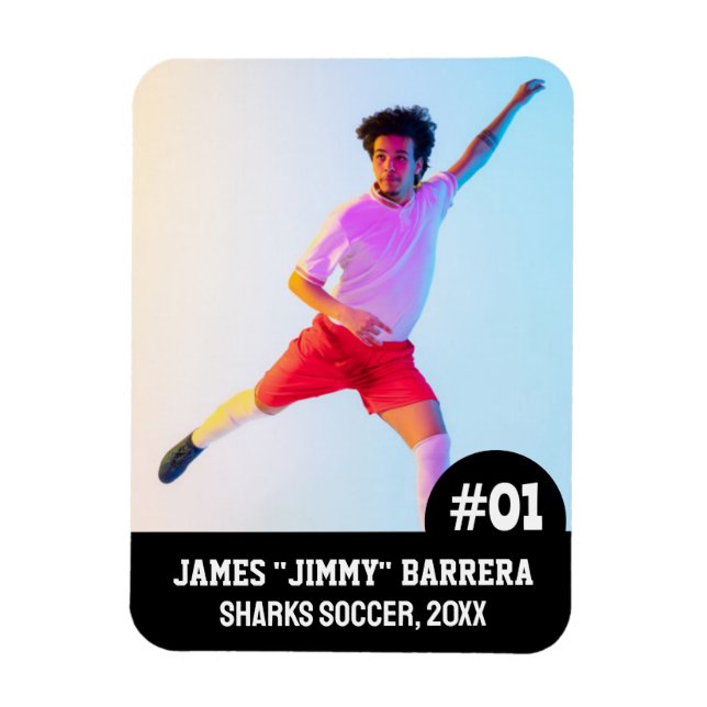 Sport Team Player (3" x4" i) Photo Magnet (Vertikal)