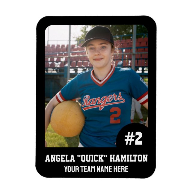 Sport Team Player (3" x4" i) Photo Magnet (Vertikal)